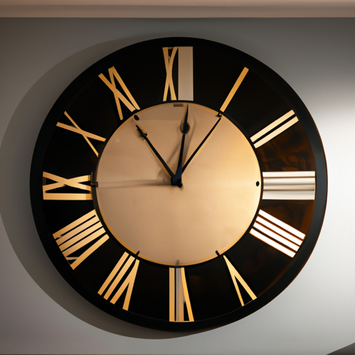 תמונה מדהימה של שעון קיר וינטג' גדול השולט בסלון עכשווי