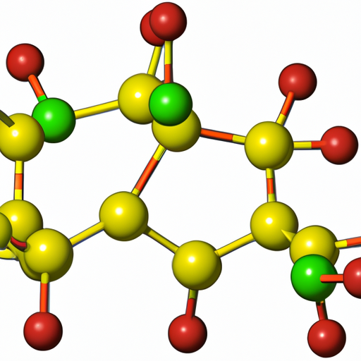 מבנה מולקולרי תלת מימדי של ויטמין C.